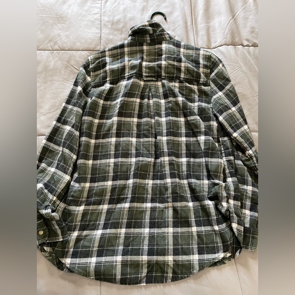 American Eagle super soft blue, green and white flannel - Picture 4 of 6
